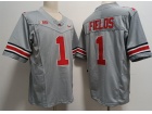 Ohio State Buckeyes #1 Justin Fields Gray Limited Jersey