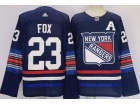 Adidas New York Rangers #23 Adam Fox 2024 Navy Blue Alternate Jersey