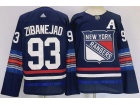 Adidas New York Rangers #93 Mika Zibanejad 2024 Navy Blue Alternate Jersey