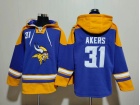 Minnesota Vikings #31 Cam Akers Purple Hoodie