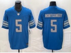 Detroit Lions #5 David Montgomery Blue Vapor Untouchable Limited Jersey