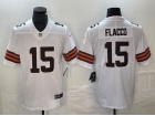 Cleveland Browns #15 Joe Flacco White Limited Jersey