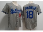 Los Angeles Dodgers #18 Yoshinobu Yamamoto Gray Flexbase Jersey