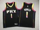 Youth Phoenix Suns #1 Devin Booker Black 2022-23 Jersey