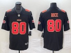 San Francisco 49ers #80 Jerry Rice Black with Red Number/Gold Embroidery Fashion Limited Jersey