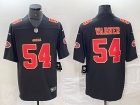 San Francisco 49ers #54 Fred Warner Black with Red Number/Gold Embroidery Fashion Limited Jersey