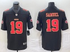 San Francisco 49ers #19 Deebo Samuel Black with Red Number/Gold Embroidery Fashion Limited Jersey