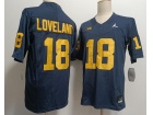 Michigan Wolverines #18 Colston Loveland Blue Limited Jersey