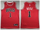 Nike Chicago Bulls #1 Derrick Rose Red Jersey