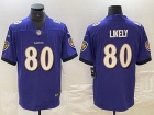 Baltimore Ravens #80 Isaiah Likely Purple Limited Jersey