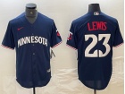 Minnesota Twins #23 Cory Lewis Navy Blue Cool Base Jersey