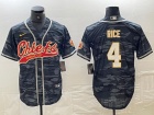 San Francisco 49ers #4 Rice Black Camo Baseball Jersey