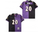 Baltimore Ravens #20 Ed Reed Black/Purple Split Throwback Jersey