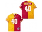 Tampa Bay Buccaneers #40 Mike Alstott Yellow/Red Throwback Jersey