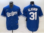 Los Angeles Dodgers #31 Tyler Glasnow Blue Cool Base Jersey