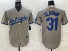 Los Angeles Dodgers #31 Tyler Glasnow Grey Cool Base Jersey