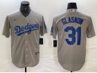 Los Angeles Dodgers #31 Tyler Glasnow Grey Alternate Cool Base Jersey