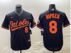 Baltimore Orioles #8 Cal Ripken Black Cool Base Jersey