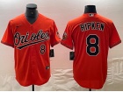 Baltimore Orioles #8 Cal Ripken Orange Cool Base Jersey