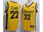 Iowa Hawkeyes #22 Caitlin Clark Yellow Jersey