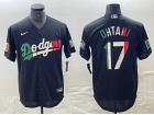 Nike Los Angeles Dodgers #17 Shohei Ohtani  Black Mexico Jersey