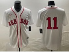 Nike Boston Red Sox #11 White Cool Base Jersey