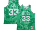 Boston Celtics #33 Larry Bird Green Dragon Year Mitchell Ness Jersey