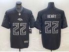 Baltimore Ravens #22 Derrick Henry Black RFLCTV Limited Jersey