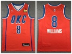 Oklahoma City Thunder #8 Jalen Williams Orange Jersey