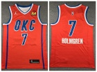 Oklahoma City Thunder #7 Chet Holmgren Orange Jersey