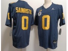 Michigan Wolverines #0 Mike Sainristil Blue Super Bowl Jersey