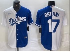 Los Angeles Dodgers #17 Shohei Ohtani White/Blue Split Cool Base Jersey