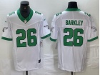 Philadelphia Eagles #26 Saquon Barkley White Throwback Limited Jersey