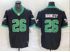 Philadelphia Eagles #26 Saquon Barkley Black Throwback Limited Jersey