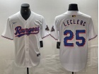 Texas Rangers #25 José Leclerc White Gold Program Cool Base Jersey