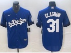 Los Angeles Dodgers #31 Tyler Glasnow Blue City Cool Base Jersey