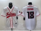 Atlanta Falcons #18 Kirk Cousins White Baseball Jersey