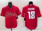 Atlanta Falcons #18 Kirk Cousins Red Baseball Jersey