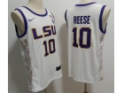 LSU Tigers #10 Angele Reese White Jersey