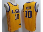 LSU Tigers #10 Angele Reese Yellow Jersey