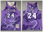 Los Angeles Lakers #24 Kobe Bryant Purple Dragon Year Mitchell Ness Jersey