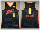 Oklahoma City Thunder #8 Jalen Williams Black 2024 City Jersey