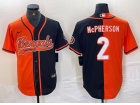 Cincinnati Bengals #2 Evan McPherson Black/Orange Split Baseball Jersey