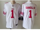 San Francisco 49ers #1 Deebo Samuel Sr.  White Limited Jersey