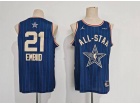 2024 All Star #21 Joel Embiid Blue Jersey