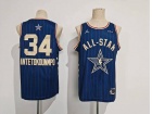 2024 All Star #34 Giannis Antetokounmpo Blue Jersey