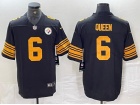 Pittsburgh Steelers #6 Patrick Queen Black Color Rush Limited Jersey