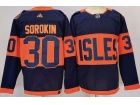 Adidas New York Islanders #30 Ilya Sorokin Navy Blue 2024 Stadium Jersey