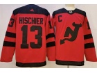 Adidas New Jersey Devils #13 Nico Hischier Orange 2024 Stadium Jersey