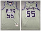 Sacramento Kings #55 Jason Williams Grey Throwback Jersey